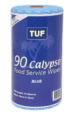 CALYPSO FOOD SERVICE WIPES 90 SHEETS PER ROLL  BLUE ED0040