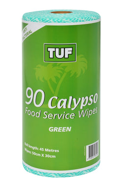CALYPSO FOOD SERVICE WIPES 90 SHEETS PER ROLL GREEN  ED0041