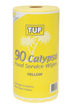 CALYPSO FOOD SERVICE WIPES 90 SHEETS PER ROLL YELLOW  ED0043