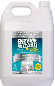 Enzyme Wizard Glass and Stainless cleaner 5 Litre  EW1301